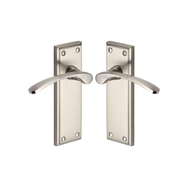 Hilton Door Handle on Plate by M Marcus - Heritage Brass
