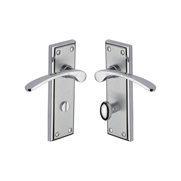 Hilton Door Handle on Plate by M Marcus - Heritage Brass