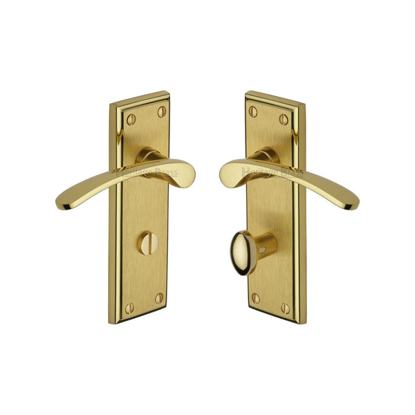 Hilton Door Handle on Plate by M Marcus - Heritage Brass