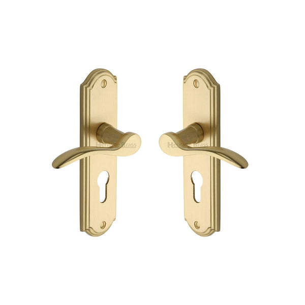 Howard Door Handle on Plate by M Marcus - Heritage Brass