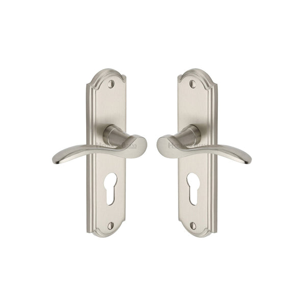 Howard Door Handle on Plate by M Marcus - Heritage Brass