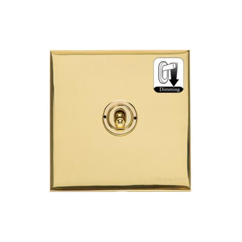 Windsor Range Polished Brass Switches & Sockets, WN1 - 1 Gang Dimming Toggle Switch by Heritage Brass By M-Marcus