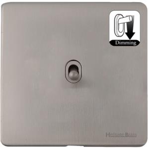 Studio Range Satin Nickel Switches & Sockets, Y05 - 1 Gang Dimming Stockholm Toggle by Heritage Brass By M-Marcus