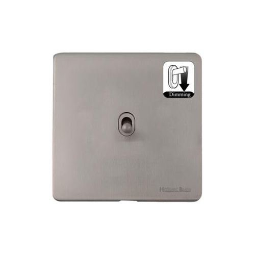 Studio Range Satin Nickel Switches & Sockets, Y05 - 1 Gang Dimming Stockholm Toggle by Heritage Brass By M-Marcus