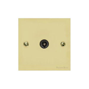 Richmond Elite Range Satin Brass Switches & Sockets, LP44 - 1 Gang Non-Isolated TV Coaxial Socket by Heritage Brass By M-Marcus