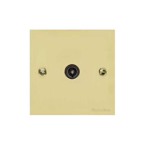Richmond Elite Range Satin Brass Switches & Sockets, LP44 - 1 Gang Non-Isolated TV Coaxial Socket by Heritage Brass By M-Marcus