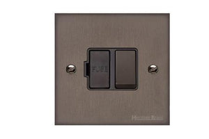 Heritage Brass Stylist Bronze Low Profile Plate - Square Edge - Switched Spur (13 Amp)