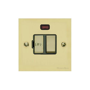Richmond Elite Range Satin Brass Switches & Sockets, LP44 - Switched Spur with Neon (13 Amp) by Heritage Brass By M-Marcus