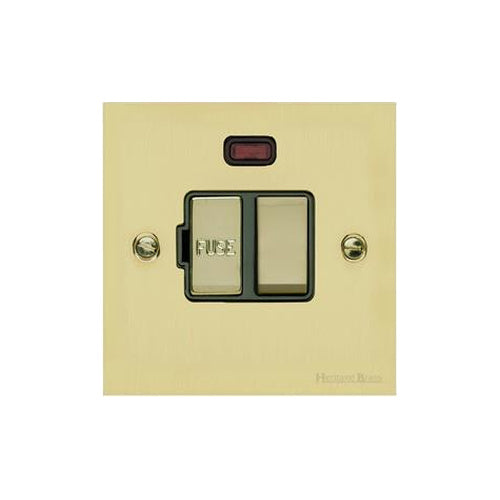 Richmond Elite Range Satin Brass Switches & Sockets, LP44 - Switched Spur with Neon (13 Amp) by Heritage Brass By M-Marcus