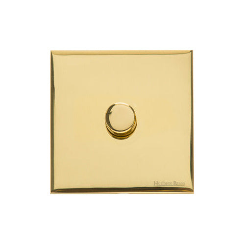 Windsor Range Polished Brass Switches & Sockets, WN1 - 1 Gang TED Dimmer (Compatible with LED Lamps) by Heritage Brass By M-Marcus