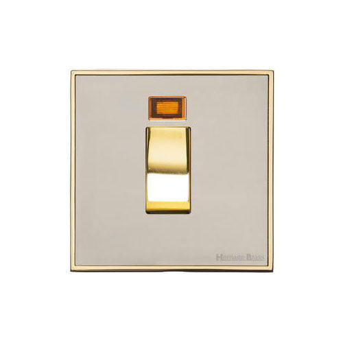 Executive Range-Satin Nickel-45A Switch with Neon (single plate)