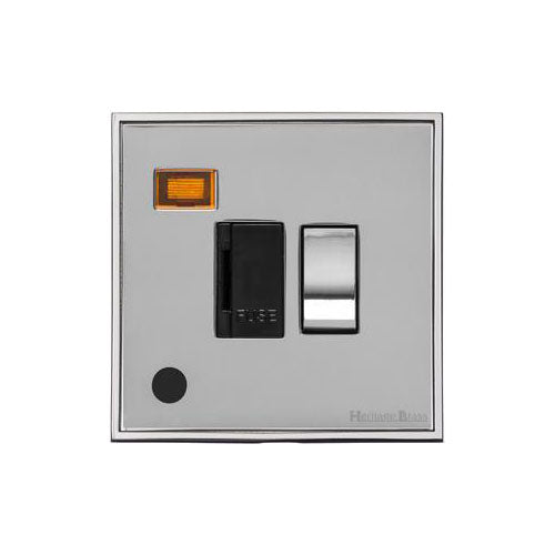 Executive Range-Polished Chrome-Switched Spur with Neon/Cord (13 Amp)