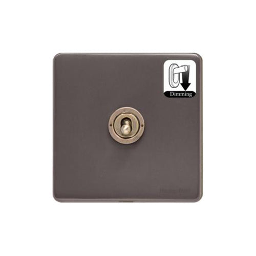 Verona Range Switches & Sockets - 1 Gang Dimming Toggle Switch by Heritage Brass By M-Marcus