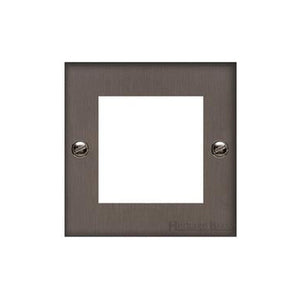 Richmond Elite Range Matt Bronze Switches & Sockets, LP9 - 2 Module Euro Plate by Heritage Brass By M-Marcus