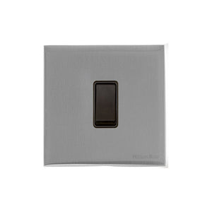 Windsor Range Satin Chrome Silk Switches & Sockets, WN35 - 1 Gang Intermediate Rocker Switch by Heritage Brass By M-Marcus