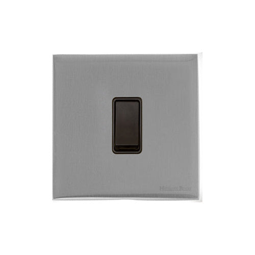 Windsor Range Satin Chrome Silk Switches & Sockets, WN35 - 1 Gang Intermediate Rocker Switch by Heritage Brass By M-Marcus