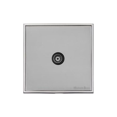 Executive Range-Polished Chrome-1 Gang Non-Isolated TV Coaxial Socket