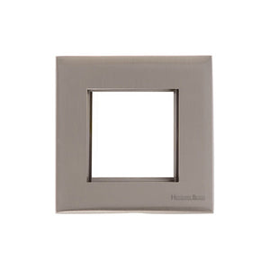 Windsor Range Satin Nickel Switches & Sockets, WN5 - 2 Module Euro Plate by Heritage Brass By M-Marcus