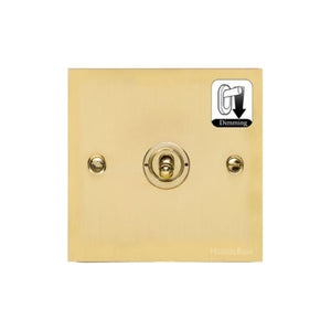 Richmond Elite Range Polished Brass Switches & Sockets, LP1 - 1 Gang Dimming Toggle Switch by Heritage Brass By M-Marcus