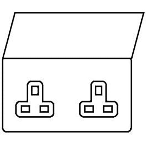 Elite Floor Socket -Antique Brass -Double Socket Unswitched (13 Amp)