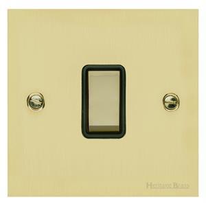 Richmond Elite Range Satin Brass Switches & Sockets, LP44 - 1 Gang Rocker Switch by Heritage Brass By M-Marcus