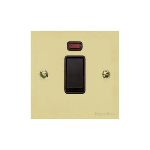 Richmond Elite Range Satin Brass Switches & Sockets, LP44 - 45A DP Cooker Switch with Neon (single plate) by Heritage Brass By M-Marcus