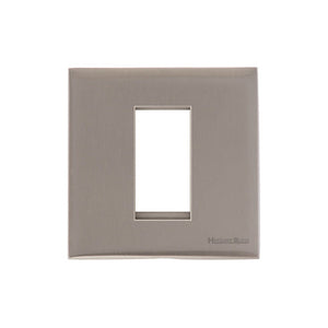 Windsor Range Satin Nickel Switches & Sockets, WN5 - 1 Module Euro Plate by Heritage Brass By M-Marcus
