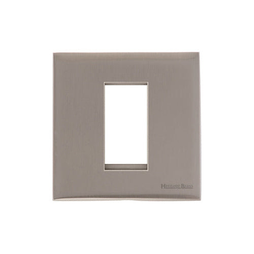 Windsor Range Satin Nickel Switches & Sockets, WN5 - 1 Module Euro Plate by Heritage Brass By M-Marcus