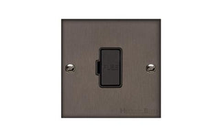Heritage Brass Stylist Bronze Low Profile Plate - Square Edge - Unswitched Spur (13 Amp)