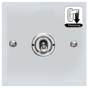 Richmond Elite Range Polished Chrome Switches & Sockets, LP2 - 1 Gang Dimming Toggle Switch by Heritage Brass By M-Marcus