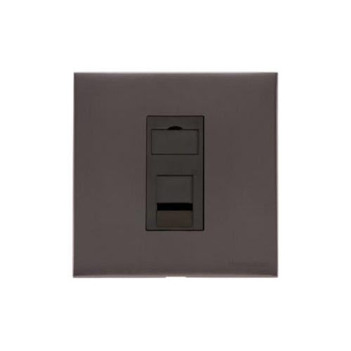 Windsor Range Matt Bronze Switches & Sockets, WN9 - 1 Gang CAT6 by Heritage Brass By M-Marcus