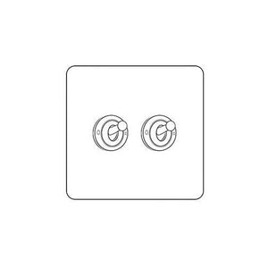 Primed White Flat Plate PW-2 Gang Dolly Switch by Heritage Brass By M-Marcus
