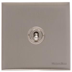 Windsor Range Satin Nickel Switches & Sockets, WN5 - 1 Gang Dimming Toggle Switch by Heritage Brass By M-Marcus