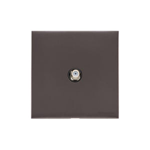 Windsor Range Matt Bronze Switches & Sockets, WN9 - 1 Gang Satellite Socket by Heritage Brass By M-Marcus