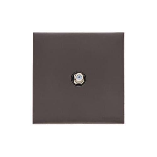 Windsor Range Matt Bronze Switches & Sockets, WN9 - 1 Gang Satellite Socket by Heritage Brass By M-Marcus