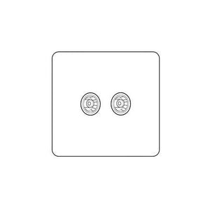 Primed White Flat Square Plate QPW-TV/FM Diplexed by Heritage Brass By M-Marcus