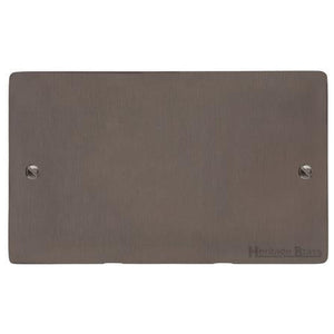 Heritage Brass Stylist Bronze Flat Plate - Round Edge - Double Blank Plate - Type L9 by Heritage Brass By M-Marcus