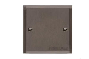 Elite Stepped Plate Range Matt Bronze Switches & Sockets, S09 - Single Blank Plate by Heritage Brass By M-Marcus