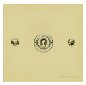 Richmond Elite Range Satin Brass Switches & Sockets, LP44 - 1 Gang Intermediate Toggle Switch by Heritage Brass By M-Marcus