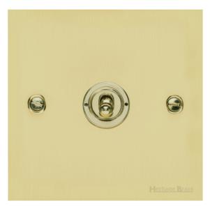 Richmond Elite Range Satin Brass Switches & Sockets, LP44 - 1 Gang Intermediate Toggle Switch by Heritage Brass By M-Marcus