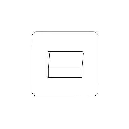 Primed White Flat Square Plate QPW-6 Amp Triple Pole Fan Isolating Switch by Heritage Brass By M-Marcus