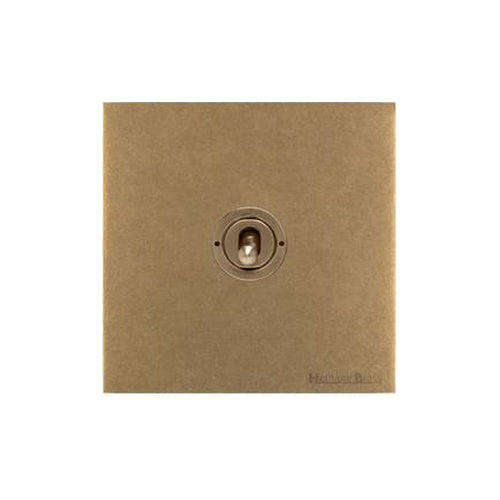 Windsor Range Aged Brass Switches & Sockets, WN50 - 1 Gang Toggle Switch by Heritage Brass By M-Marcus