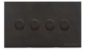Windsor Range Dark Antique Bronze Switches & Sockets WN95 - 4G Multi Location Primary Dimmer by Heritage Brass By M-Marcus