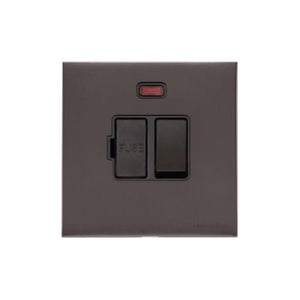 Windsor Range Matt Bronze Switches & Sockets, WN9 - Switched Spur with Neon (13 Amp) by Heritage Brass By M-Marcus