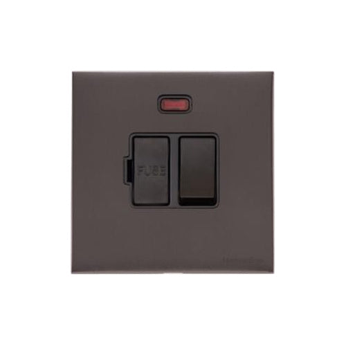Windsor Range Matt Bronze Switches & Sockets, WN9 - Switched Spur with Neon (13 Amp) by Heritage Brass By M-Marcus