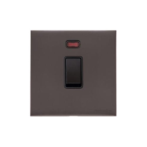 Windsor Range Matt Bronze Switches & Sockets, WN9 - 20A Double Pole Switch with Neon by Heritage Brass By M-Marcus