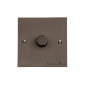 Heritage Brass Stylist Bronze Flat Plate - Square Edge - 1 Gang TED Dimmer (Compatible with LED Lamps) - Type QL9 by Heritage Brass By M-Marcus