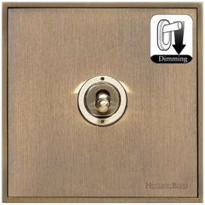 Executive Range Antique Brass Switches & Sockets, EX91 - 1 Gang Dimming Toggle Switch by Heritage Brass By M-Marcus