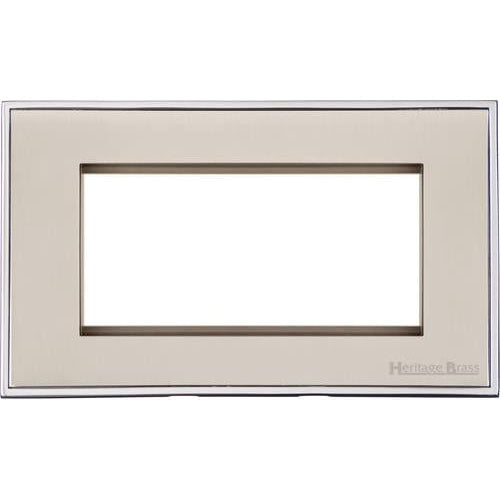 Executive Range-Satin Nickel-4 Module Euro Plate