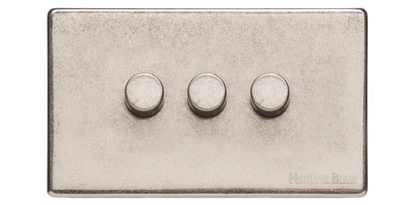 Vintage Range Rustic Nickel-3G Multi Location Primary Dimmer